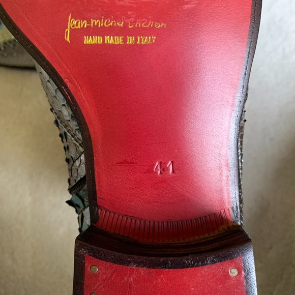 NIB JEAN-MICHEL CAZABAT ‘BOWIE’ Silver PYTHON Zip ANKLE BOOTS Size 41 EUR | 8 US - Picture 16 of 16